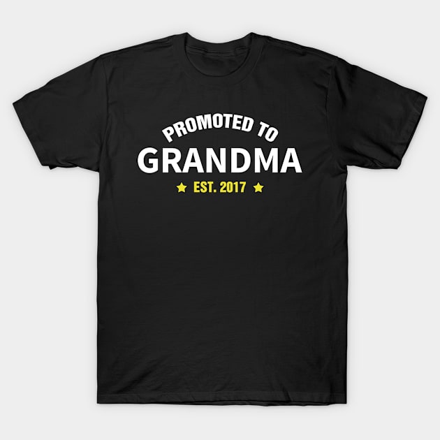 Promoted To GRANDMA Est 2017 gift ideas for family T-Shirt by bestsellingshirts